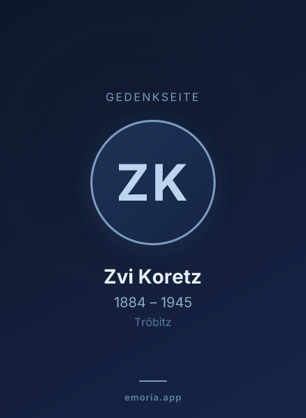 Gedenkportrait von Zvi Koretz