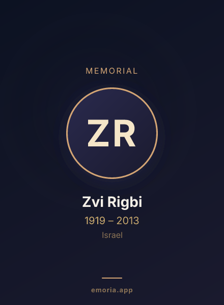Memorial portrait of Zvi Rigbi