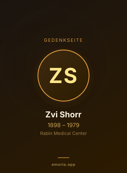 Gedenkportrait von Zvi Shorr