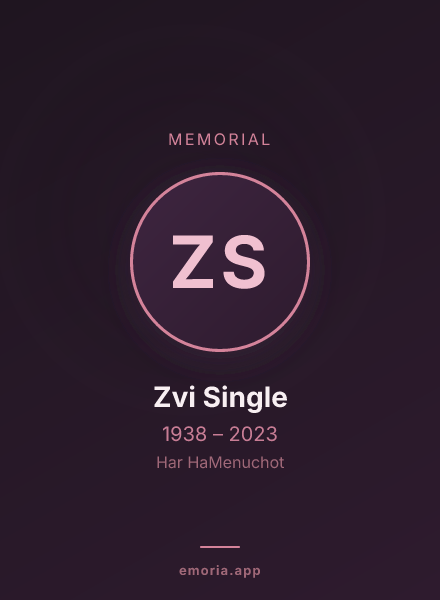 Memorial portrait of Zvi Single