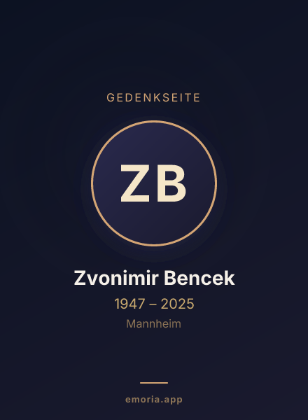 Gedenkportrait von Zvonimir Bencek