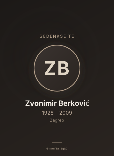 Gedenkportrait von Zvonimir Berković
