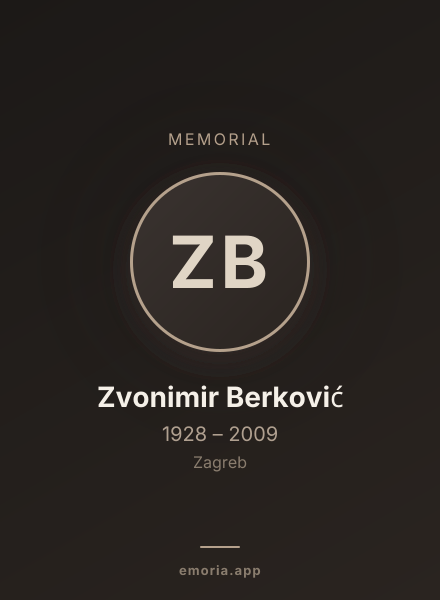 Memorial portrait of Zvonimir Berković