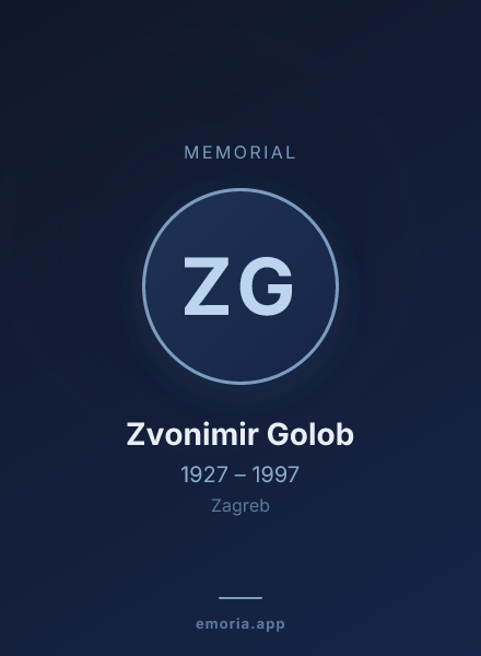 Memorial portrait of Zvonimir Golob