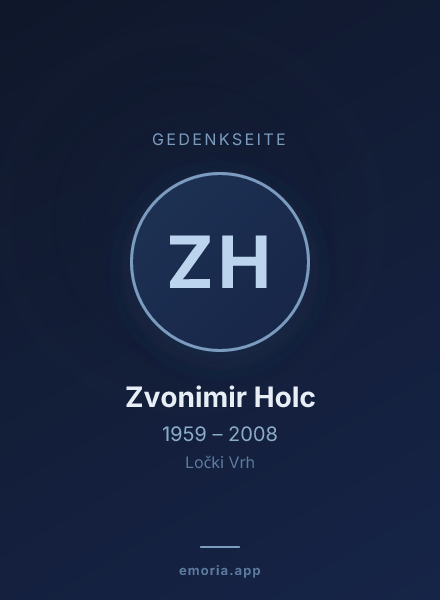 Gedenkportrait von Zvonimir Holc