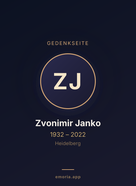 Gedenkportrait von Zvonimir Janko