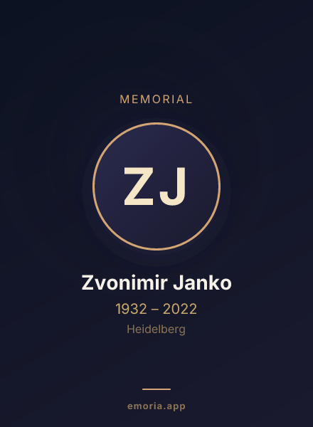 Memorial portrait of Zvonimir Janko