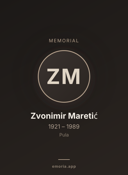 Memorial portrait of Zvonimir Maretić