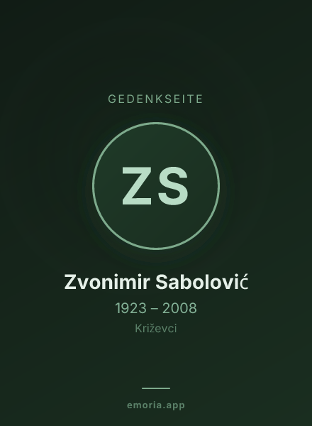 Gedenkportrait von Zvonimir Sabolović