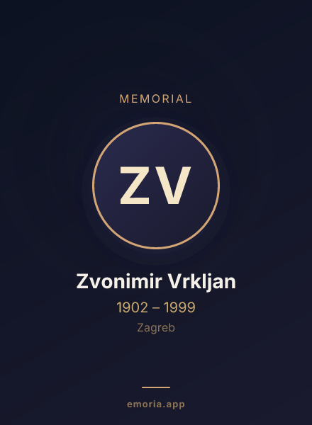 Memorial portrait of Zvonimir Vrkljan