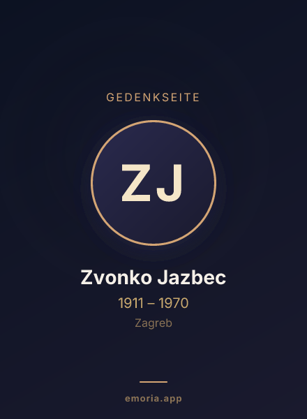 Gedenkportrait von Zvonko Jazbec