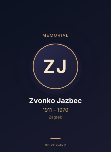 Memorial portrait of Zvonko Jazbec