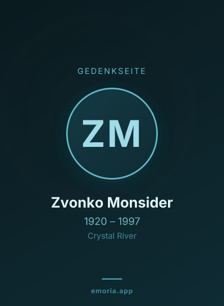 Gedenkportrait von Zvonko Monsider