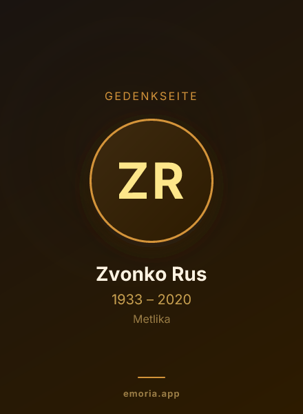 Gedenkportrait von Zvonko Rus