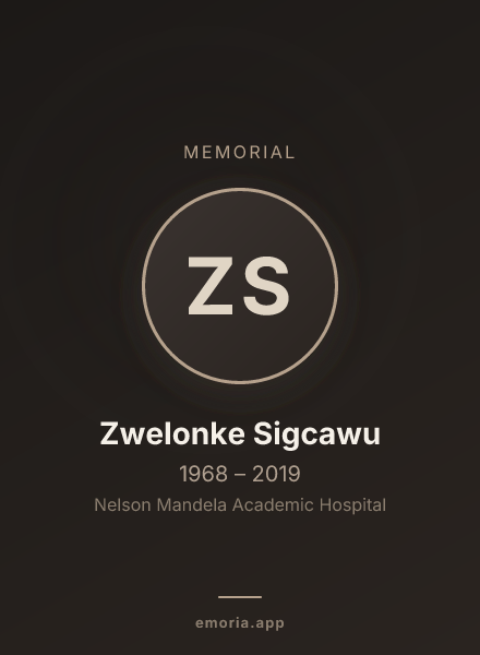 Memorial portrait of Zwelonke Sigcawu
