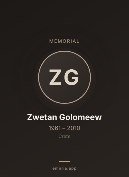 Memorial portrait of Zwetan Golomeew