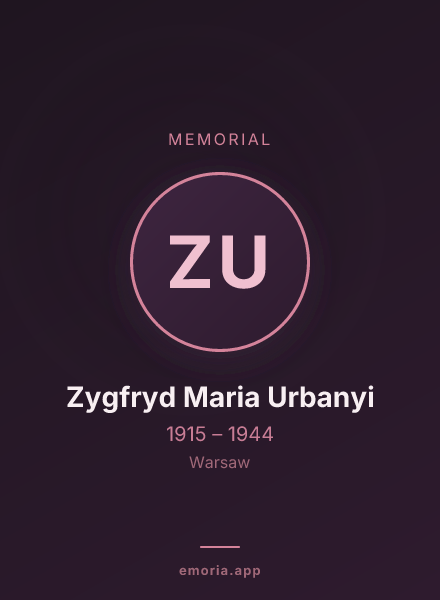 Memorial portrait of Zygfryd Maria Urbanyi