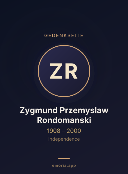 Gedenkportrait von Zygmund Przemyslaw Rondomanski