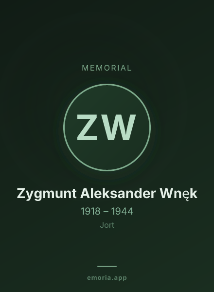 Memorial portrait of Zygmunt Aleksander Wnęk