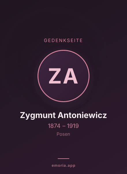 Gedenkportrait von Zygmunt Antoniewicz