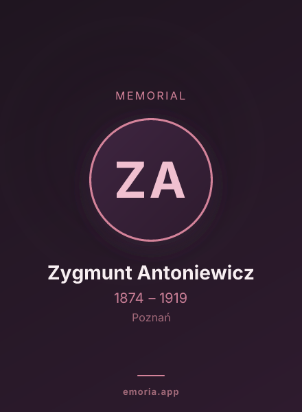Memorial portrait of Zygmunt Antoniewicz