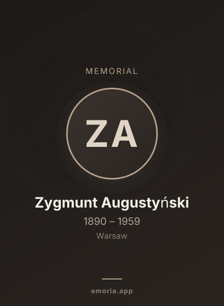 Memorial portrait of Zygmunt Augustyński