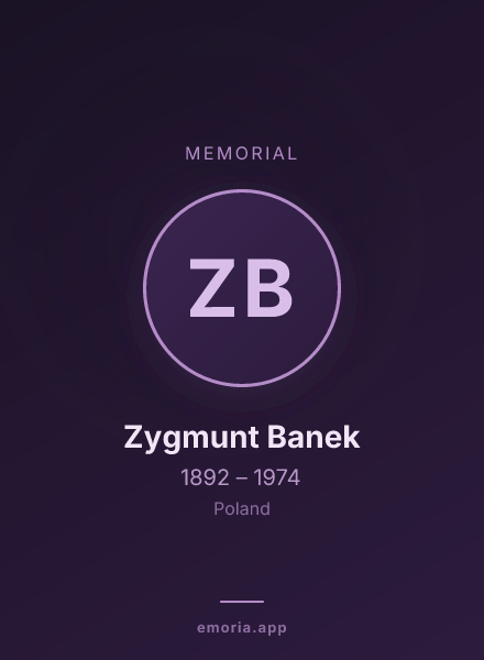 Memorial portrait of Zygmunt Banek