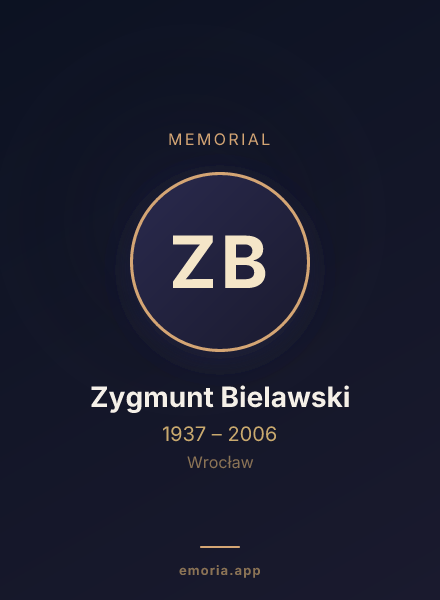 Memorial portrait of Zygmunt Bielawski