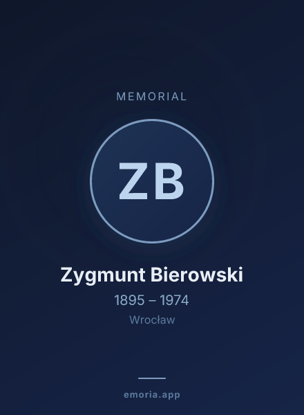 Memorial portrait of Zygmunt Bierowski