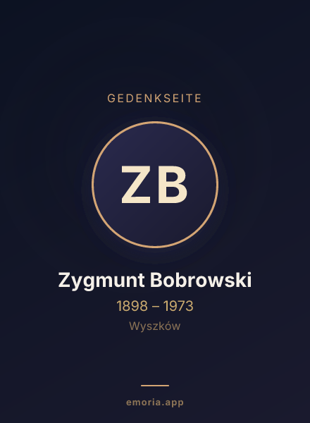 Gedenkportrait von Zygmunt Bobrowski