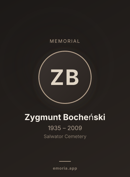 Memorial portrait of Zygmunt Bocheński