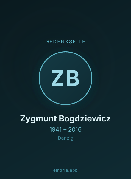 Gedenkportrait von Zygmunt Bogdziewicz