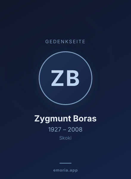 Gedenkportrait von Zygmunt Boras