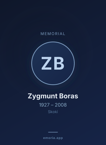 Memorial portrait of Zygmunt Boras