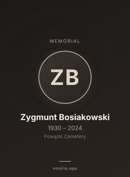 Memorial portrait of Zygmunt Bosiakowski