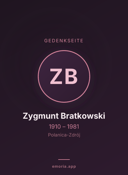 Gedenkportrait von Zygmunt Bratkowski