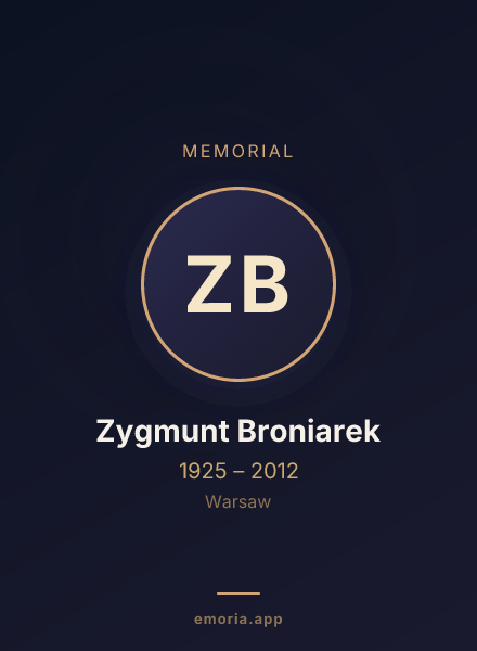 Memorial portrait of Zygmunt Broniarek