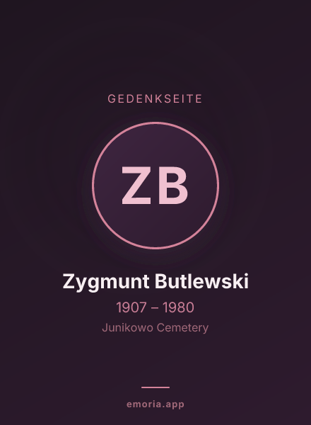 Gedenkportrait von Zygmunt Butlewski
