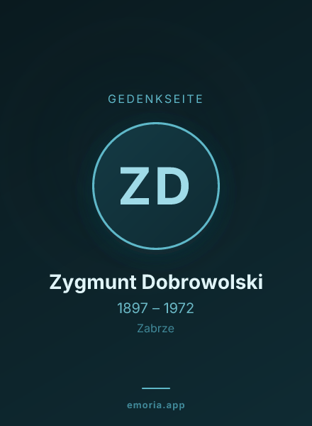 Gedenkportrait von Zygmunt Dobrowolski
