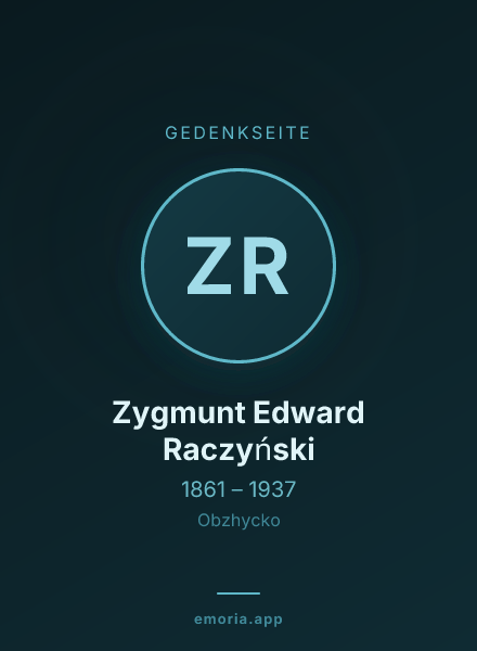 Gedenkportrait von Zygmunt Edward Raczyński