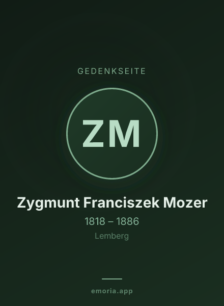 Gedenkportrait von Zygmunt Franciszek Mozer