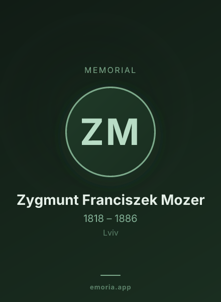 Memorial portrait of Zygmunt Franciszek Mozer