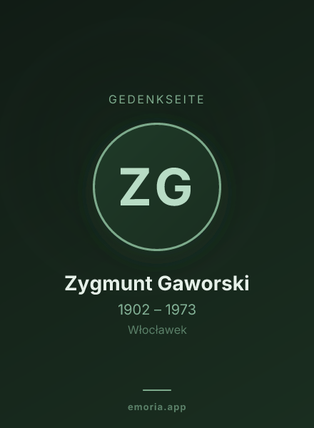Gedenkportrait von Zygmunt Gaworski