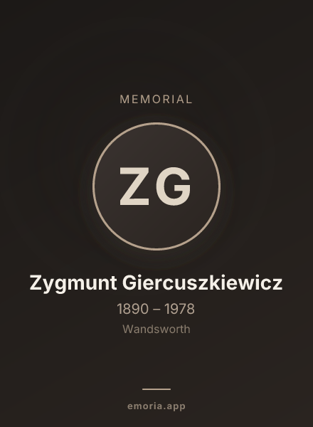 Memorial portrait of Zygmunt Giercuszkiewicz