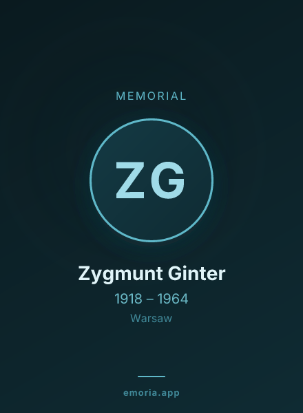 Memorial portrait of Zygmunt Ginter
