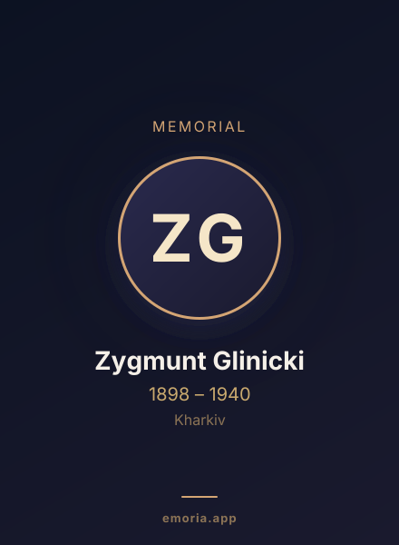 Memorial portrait of Zygmunt Glinicki