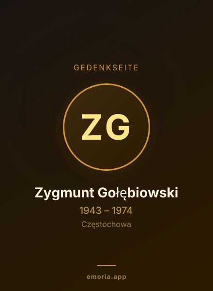 Gedenkportrait von Zygmunt Gołębiowski