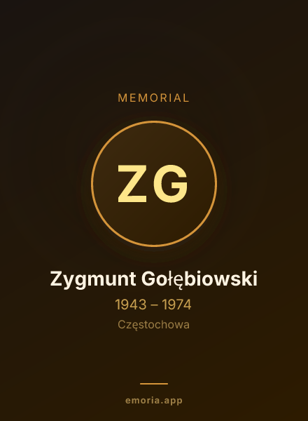 Memorial portrait of Zygmunt Gołębiowski