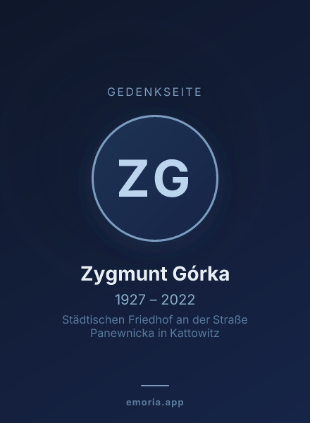 Gedenkportrait von Zygmunt Górka