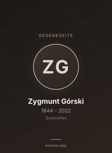 Gedenkportrait von Zygmunt Górski